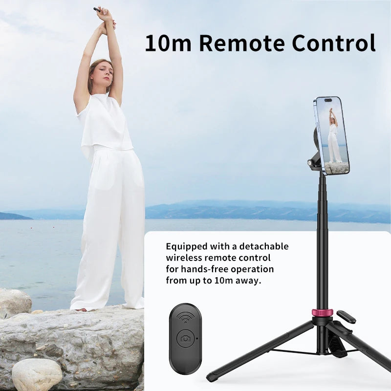 Ulanzi MT-84 1.53M Tripé Magnético para Selfie Stick Sem Fio Bluetooth