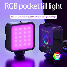 Mini RGB Hot Boot Fill Light Fotografia LED Portátil