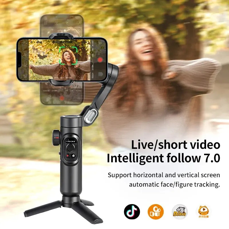 Gimbal Stabilizer SmartXE para Smartphone para iPhone Android  AOCHUAN 3-Axis Handheld