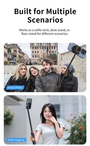 Ulanzi MT-84 1.53M Tripé Magnético para Selfie Stick Sem Fio Bluetooth