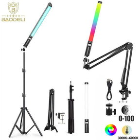 Tripé Fotografia Light Stick 20"50cm Handheld Light Wand RGB LED