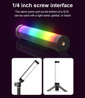 Luz de vídeo portátil RGB Gamer Lamp 2000mAh Foto Vídeo Gravação Selfie Iluminação Luzes de preenchimento LUXCEO V8