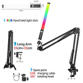 Tripé Fotografia Light Stick 20"50cm Handheld Light Wand RGB LED